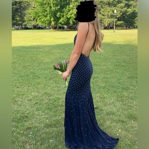 JOVANI blue sequin dress size 2